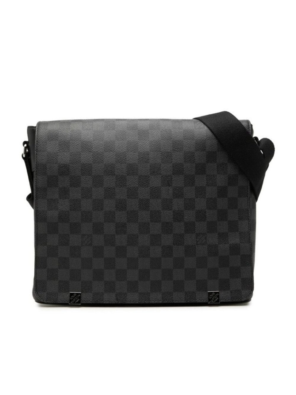 Louis Vuitton Damier Graphite District MM NM Crossbody Shoulder Bag Black
